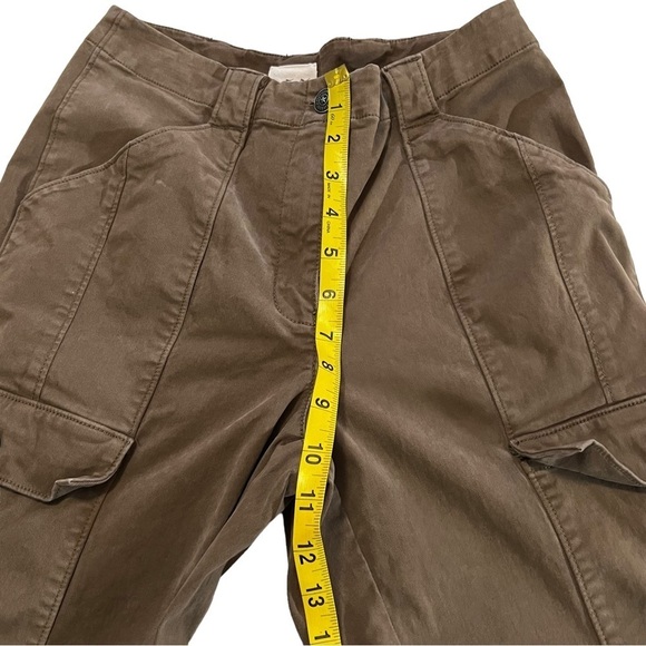 Cinq a Sept Kelly High Rise Cargo Pant Joggers 00 Brown cropped high waist - Picture 14 of 16